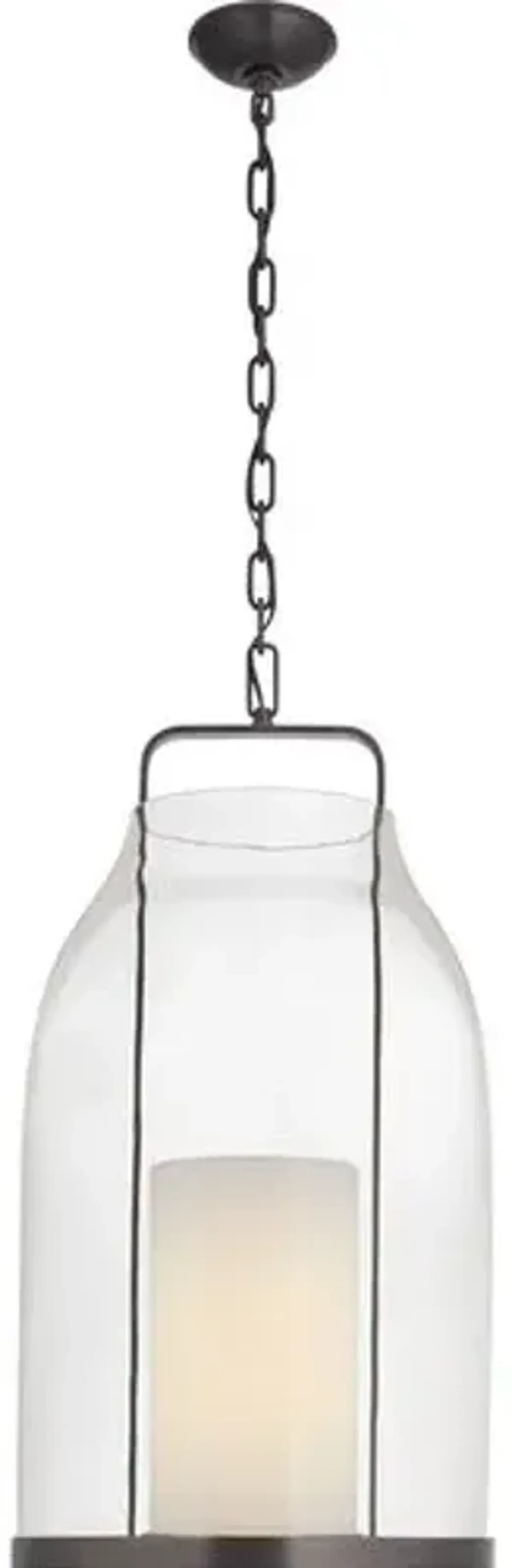 Ralph Lauren Home - Visual Comfort - Ollie Large Glass Lantern - Bronze - Clear