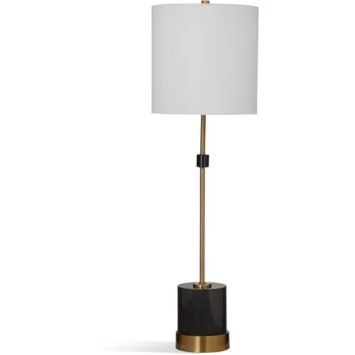 Oden Marble Bufet Lamp - Black/Brass