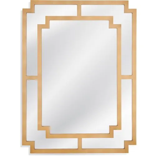 Collin Rectangular Wall Mirror - Brushed Gold