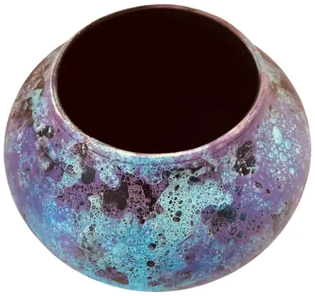 Purple & Turquoise "Marbleized" Vase - Pilar Collection