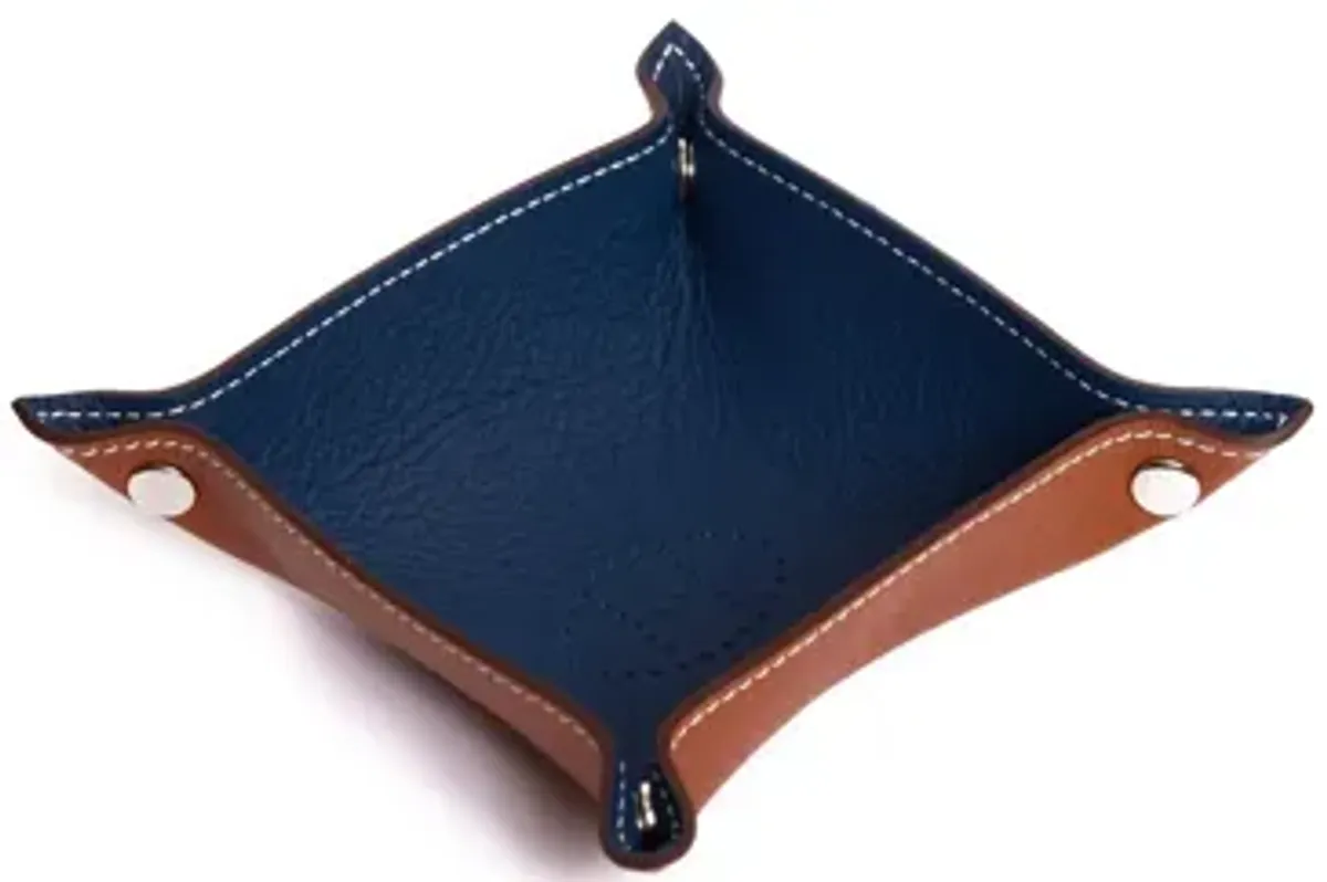 Hermes Blue and Brown Catch All - Vintage Lux