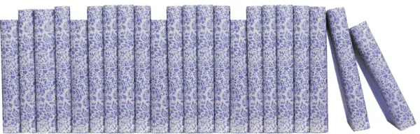 Damask Wrapped Books by the Foot, Very Peri