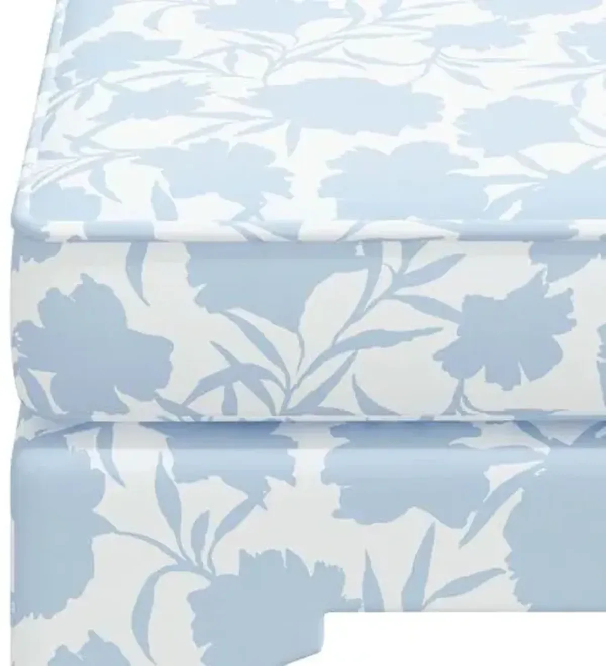 Maude Garden Floral Ottoman - Blue