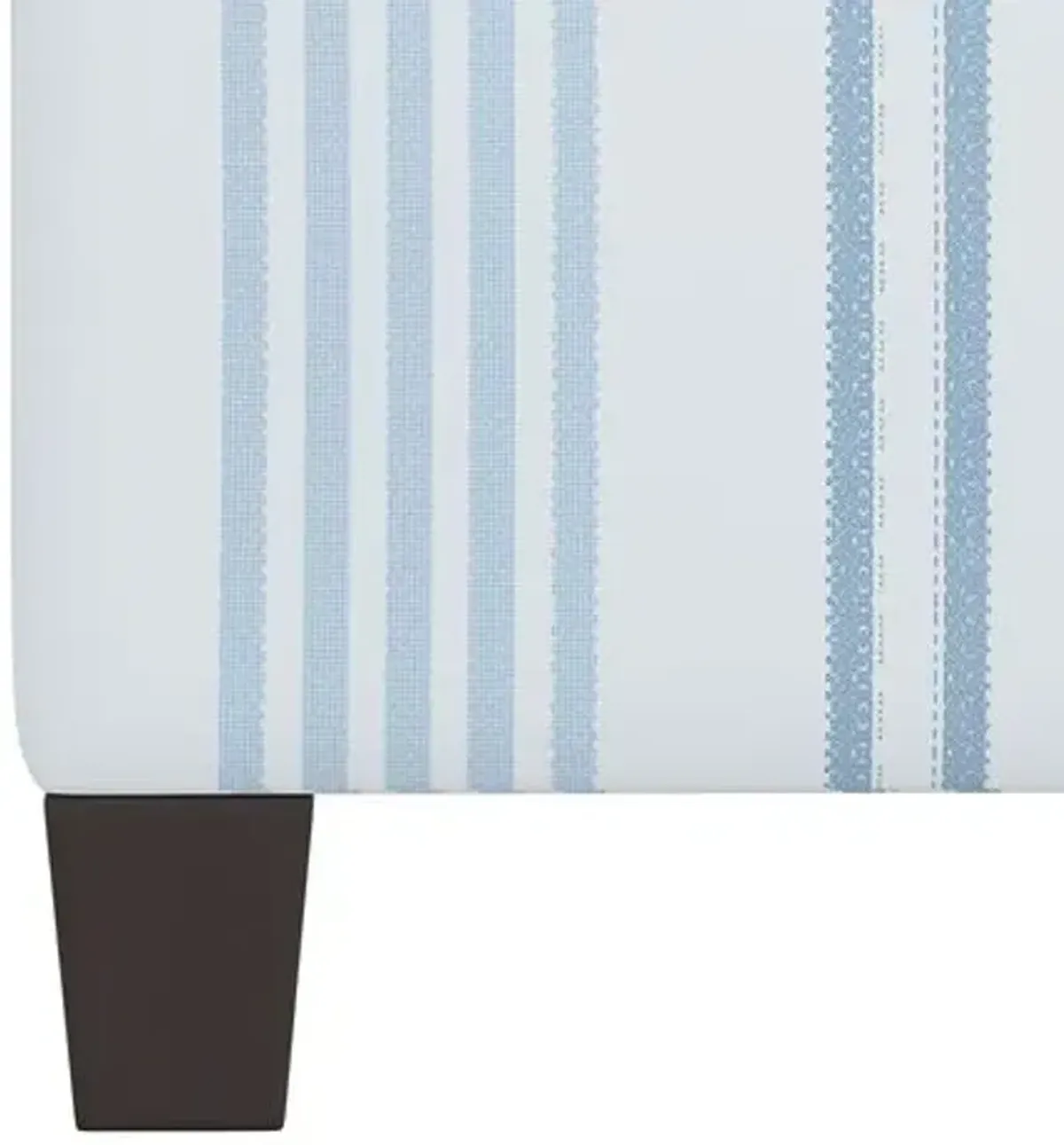 Berit Ticking Stripe Ottoman - Blue