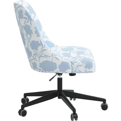 Celeste Garden Floral Desk Chair - Blue