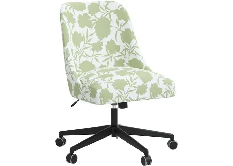 Celeste Garden Floral Desk Chair - Green