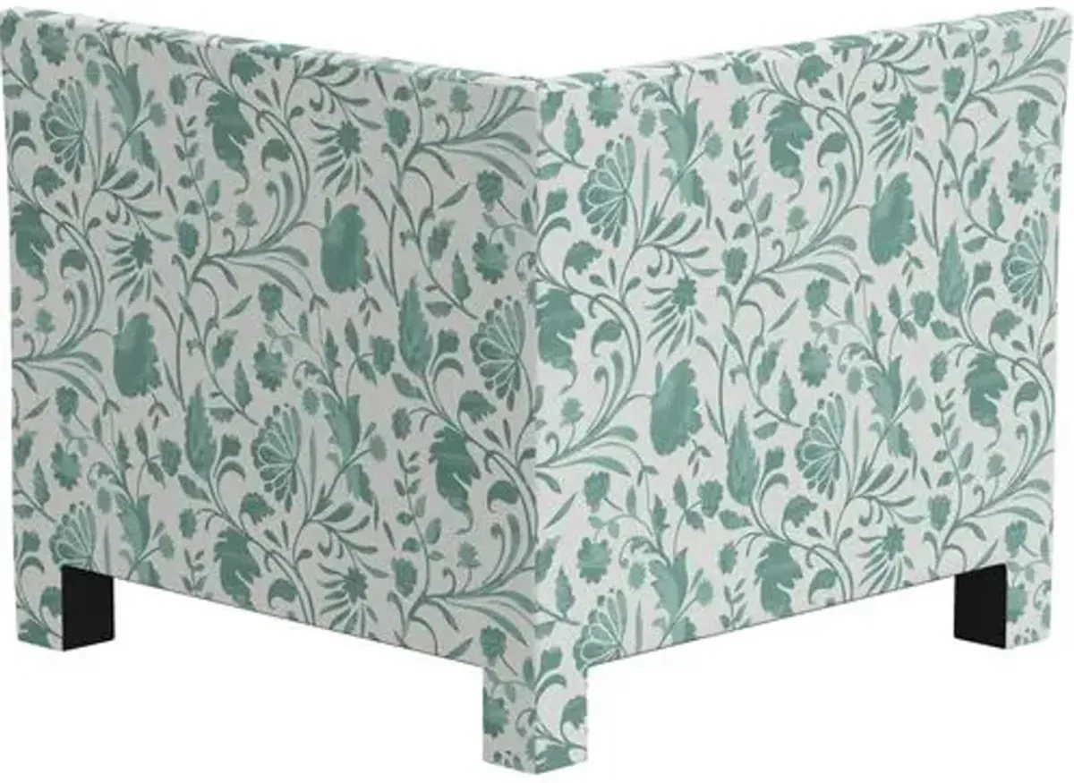 Bryn Vine Floral Corner Chair - Green