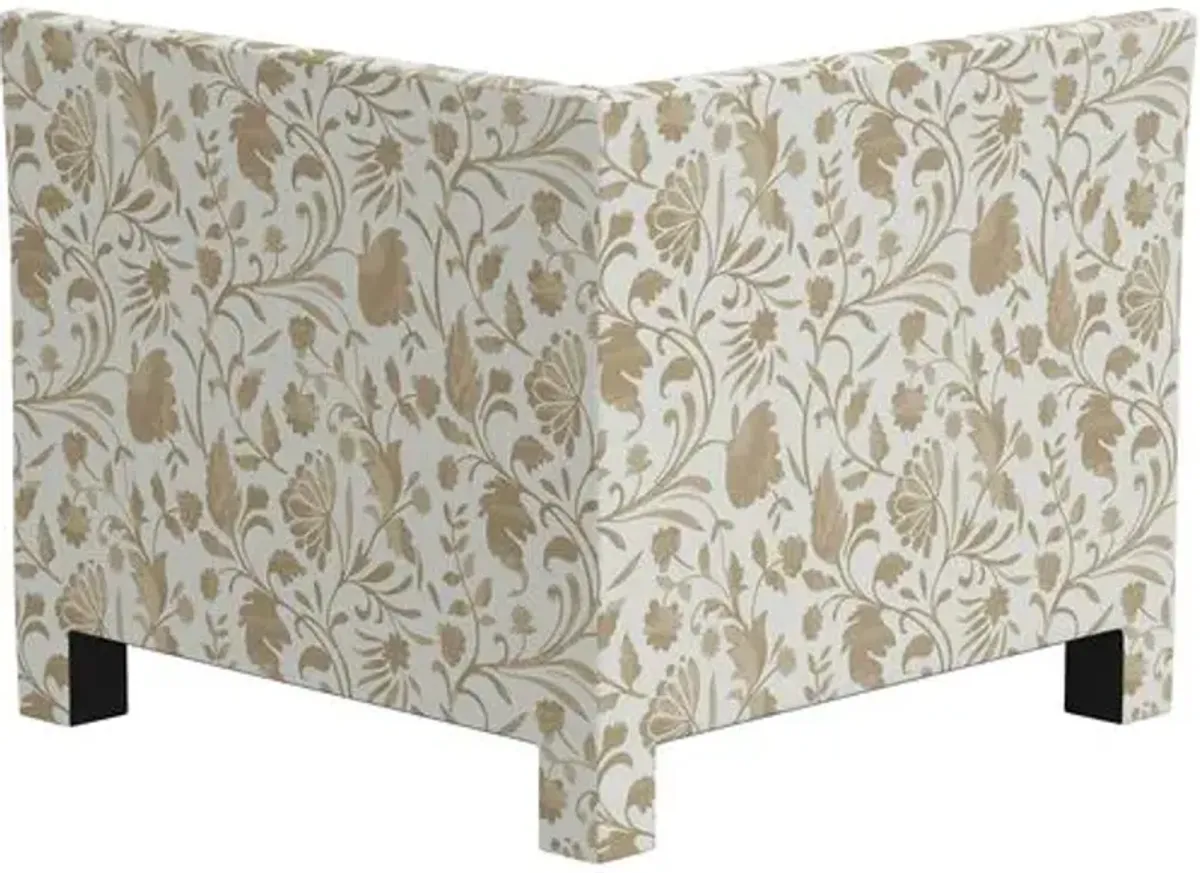 Bryn Vine Floral Corner Chair - Beige