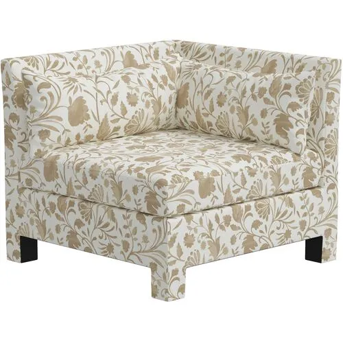 Bryn Vine Floral Corner Chair - Beige