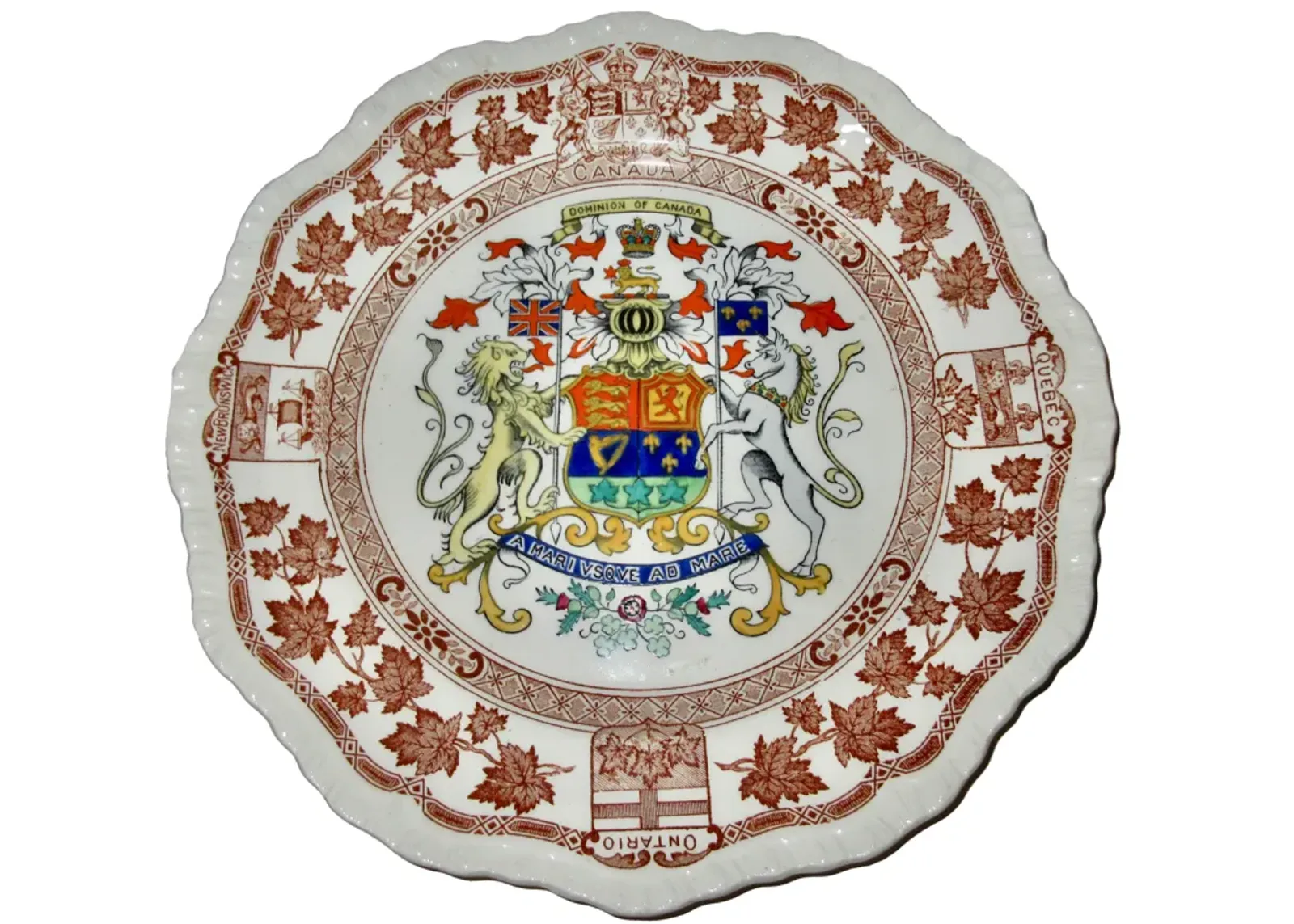 Mason's English Ironstone Canada Plate - The Emporium Ltd. - Red