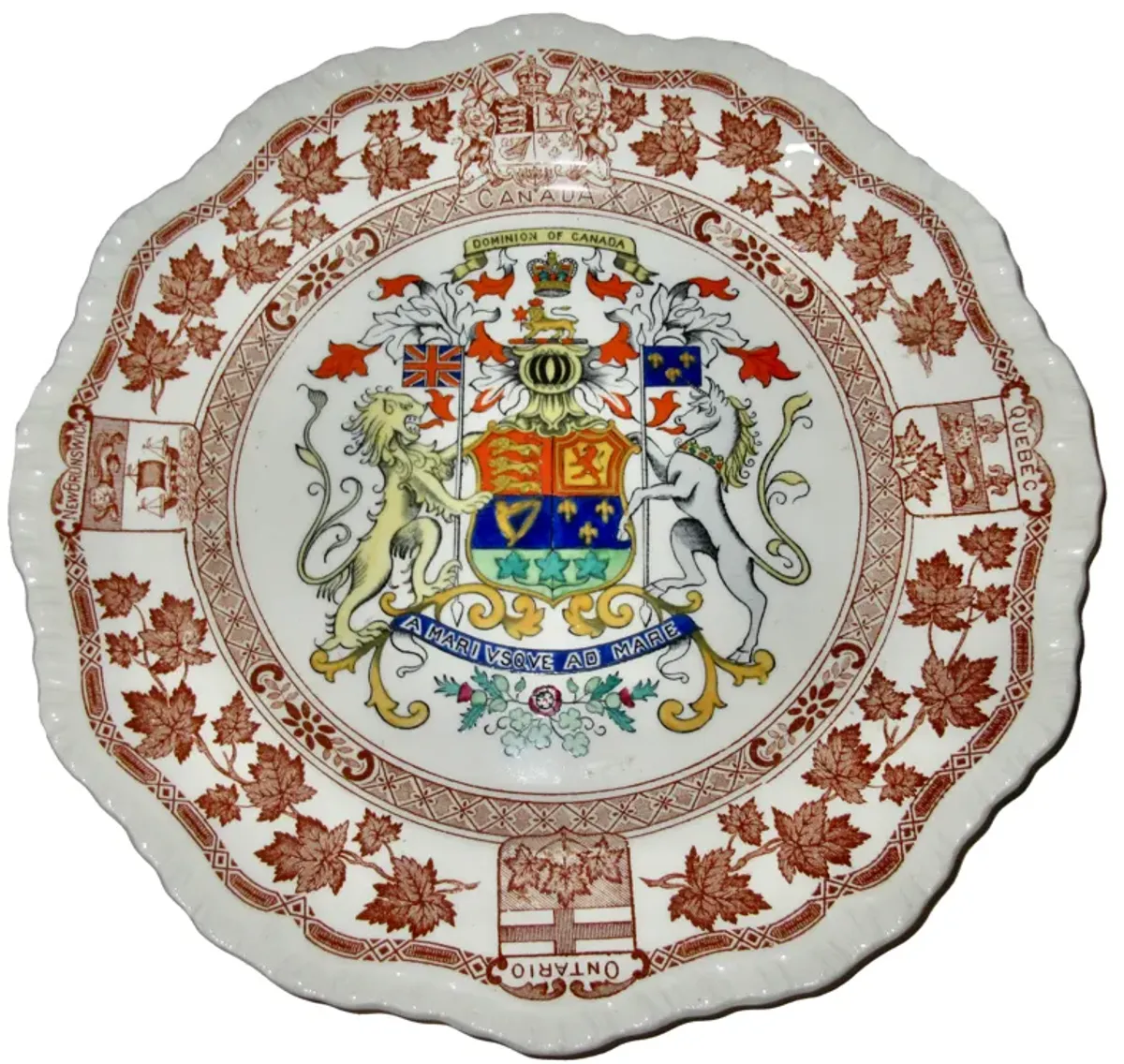 Mason's English Ironstone Canada Plate - The Emporium Ltd. - Red