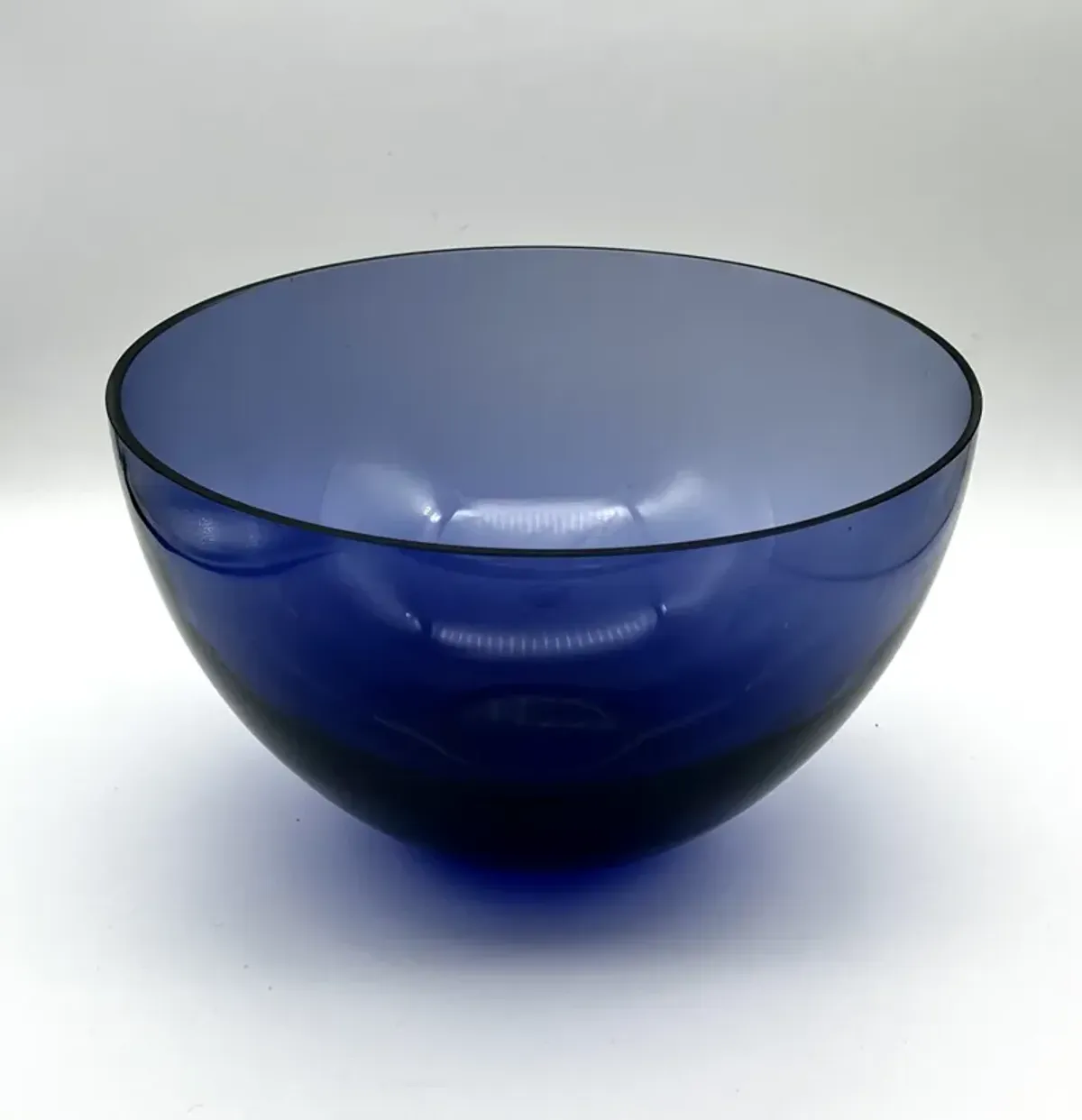 C. 1980s Blue Crystal Bowl - Pilar Collection