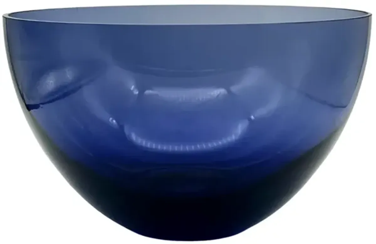 C. 1980s Blue Crystal Bowl - Pilar Collection