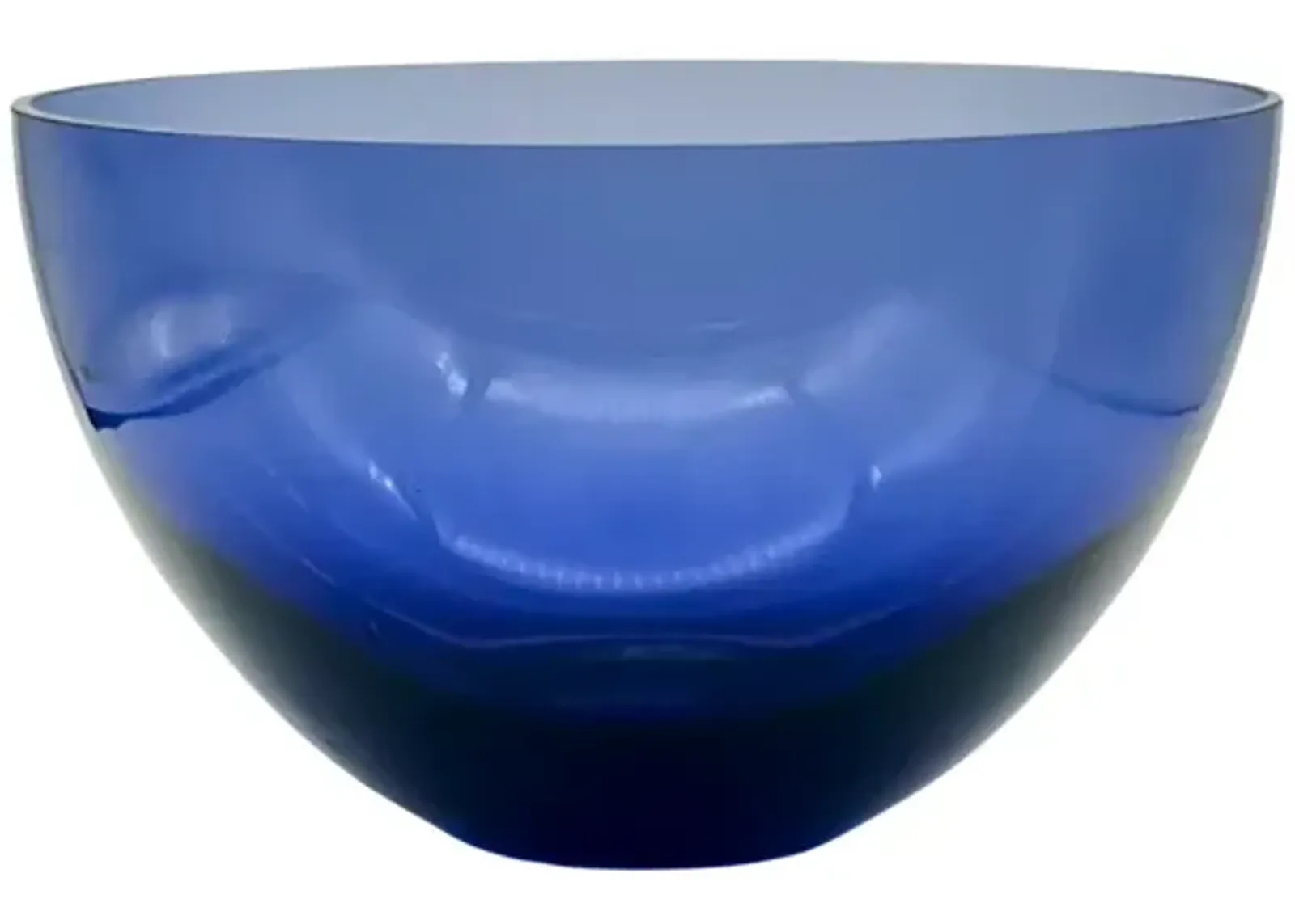 C. 1980s Blue Crystal Bowl - Pilar Collection