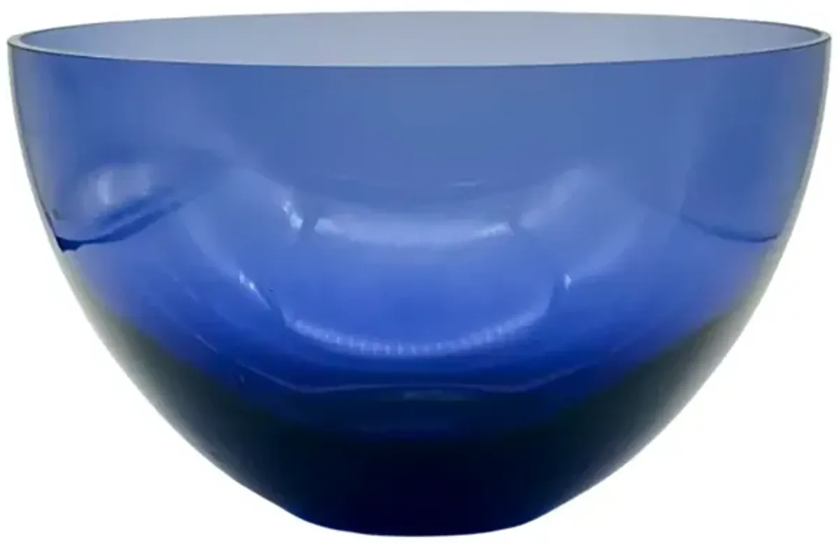 C. 1980s Blue Crystal Bowl - Pilar Collection