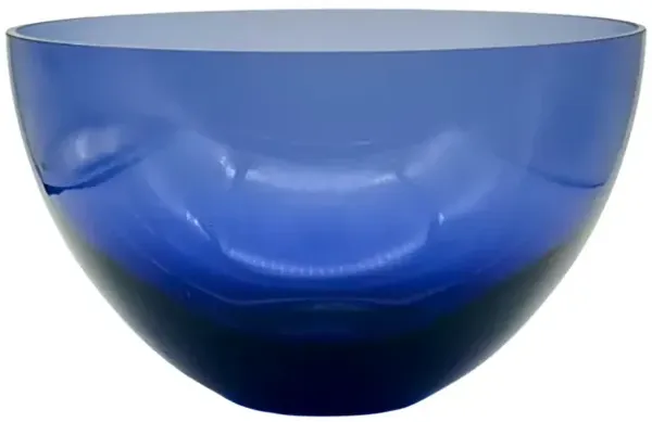 C. 1980s Blue Crystal Bowl - Pilar Collection