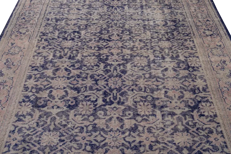 Antique Malayer Purple Wool Rug - Apadana - purple