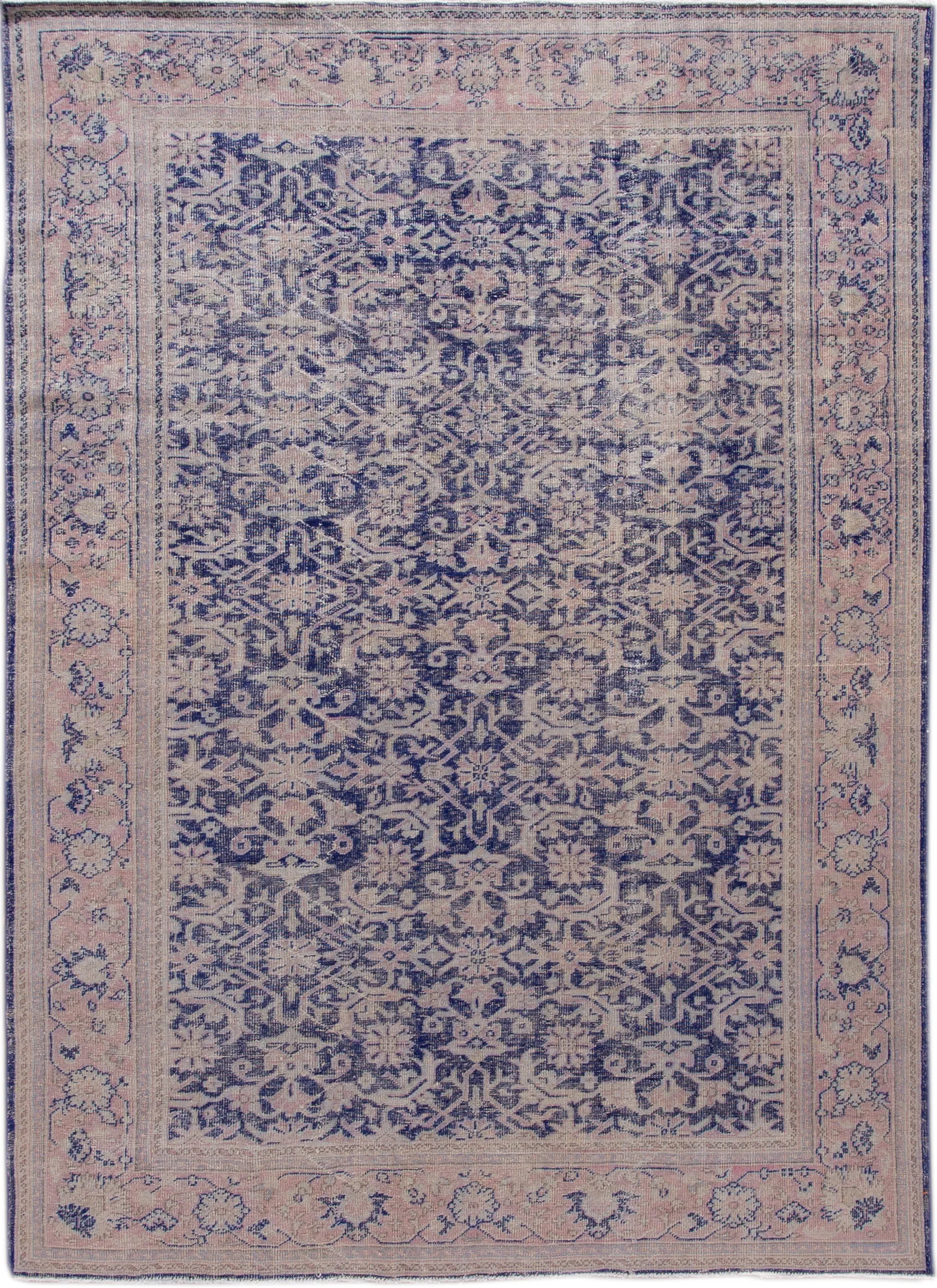 Antique Malayer Purple Wool Rug - Apadana - purple