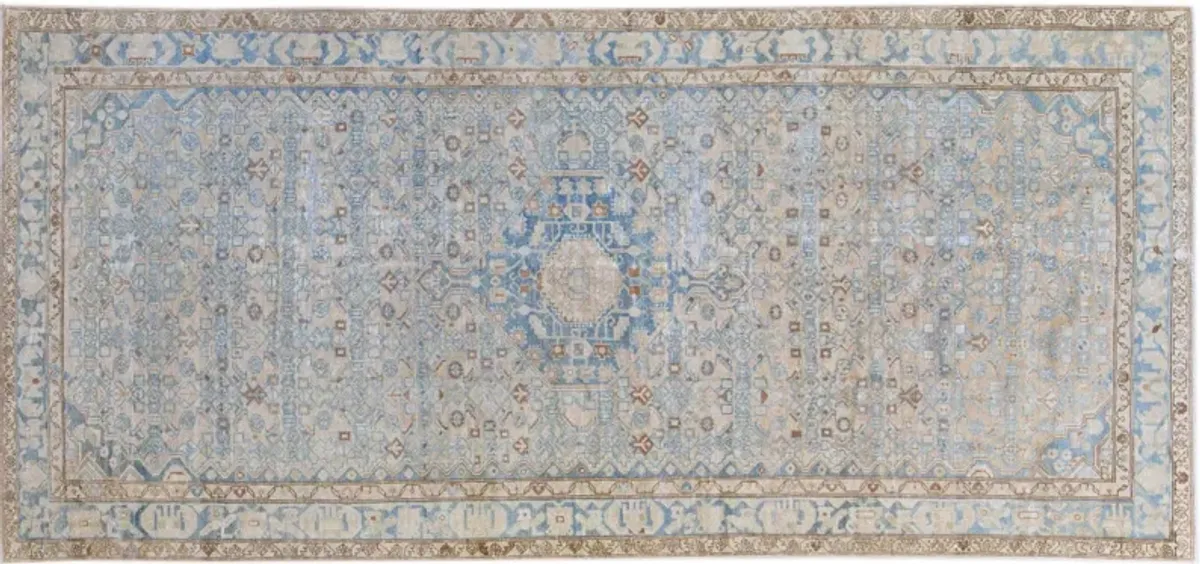 Vintage Malayer Blue Wool Rug - Apadana - Blue