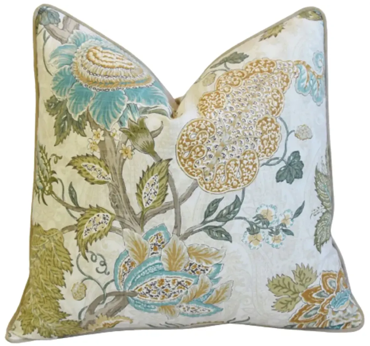 French Jacobean Floral Pillows - Set of 2