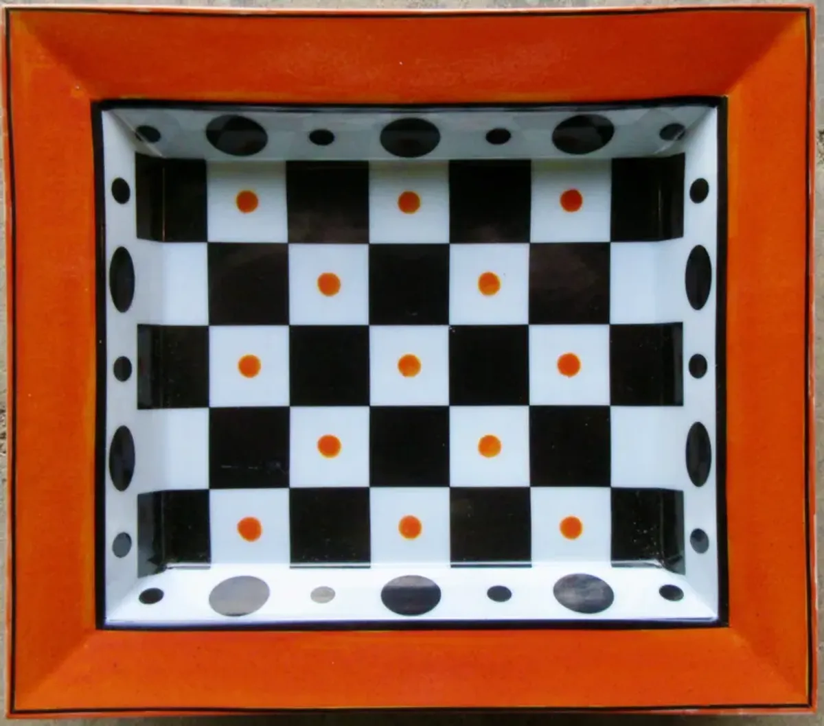 Porcelain Op Art Tray - The Emporium Ltd. - Red