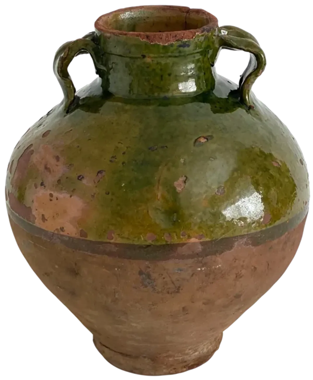 Antique Turkish Pottery Urn - Ballyhoo - Green