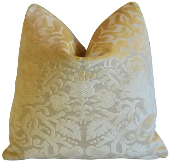Travers Medieval Lion Bird Velvet Pillow