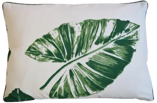 Kravet Fabrics Green Banana Leaf Pillow