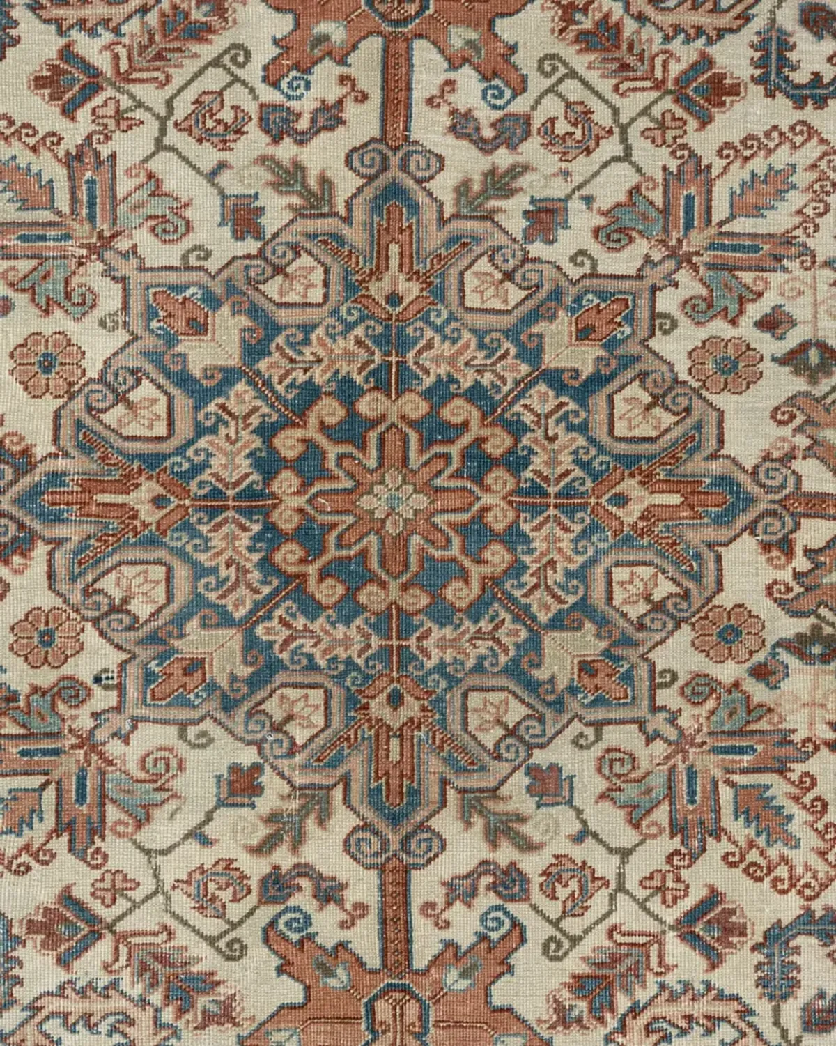 Persian Heriz Rug 8'8 X 11' - Beige - Beige