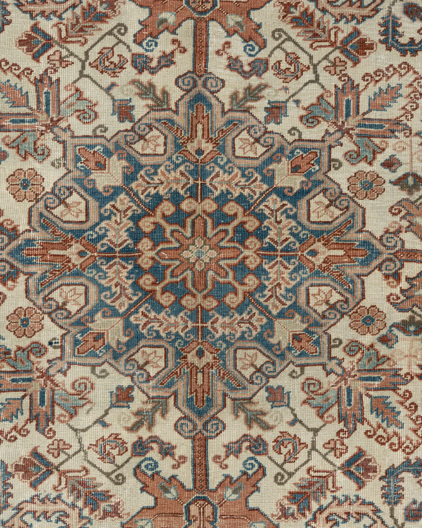 Persian Heriz Rug 8'8 X 11' - Beige - Beige