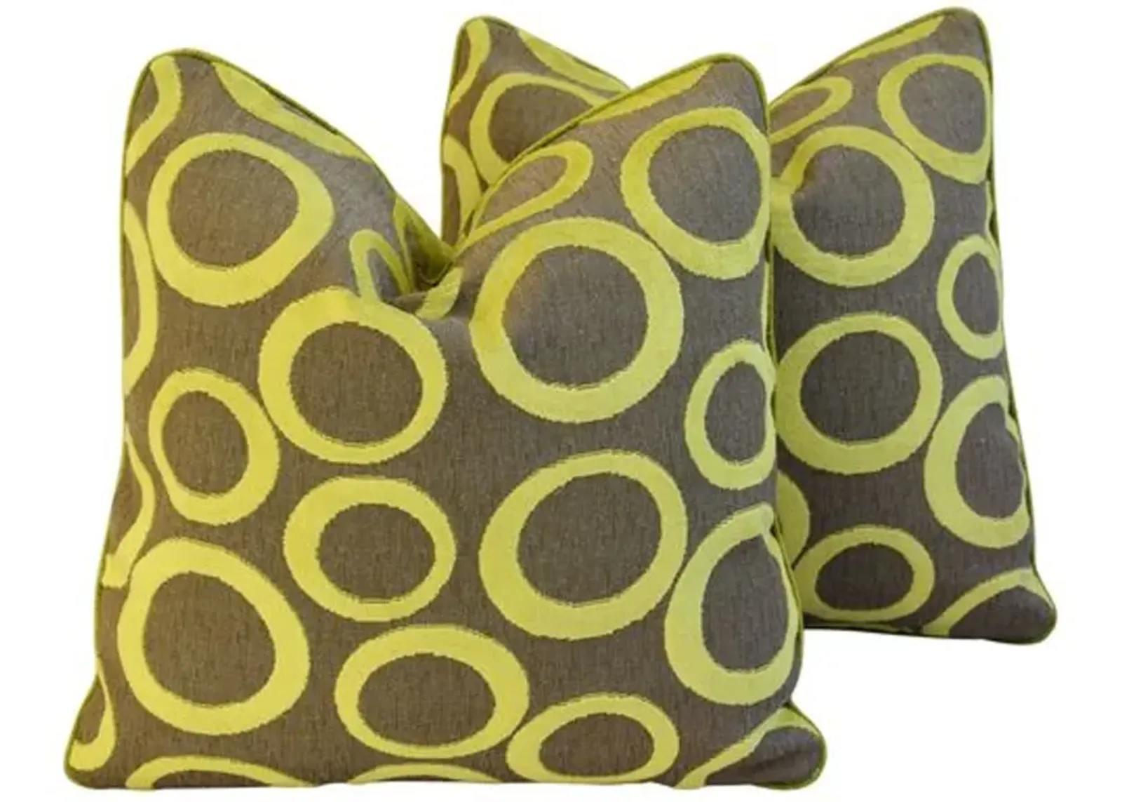 Contemporary Cut Velvet Pillows - Pr