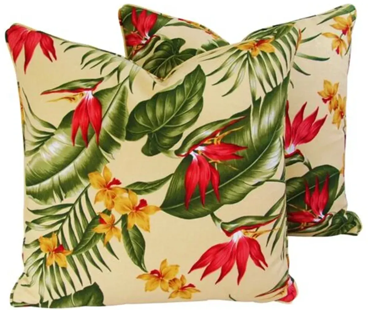 Colorful Floral Botanical Pillows - Set of 2