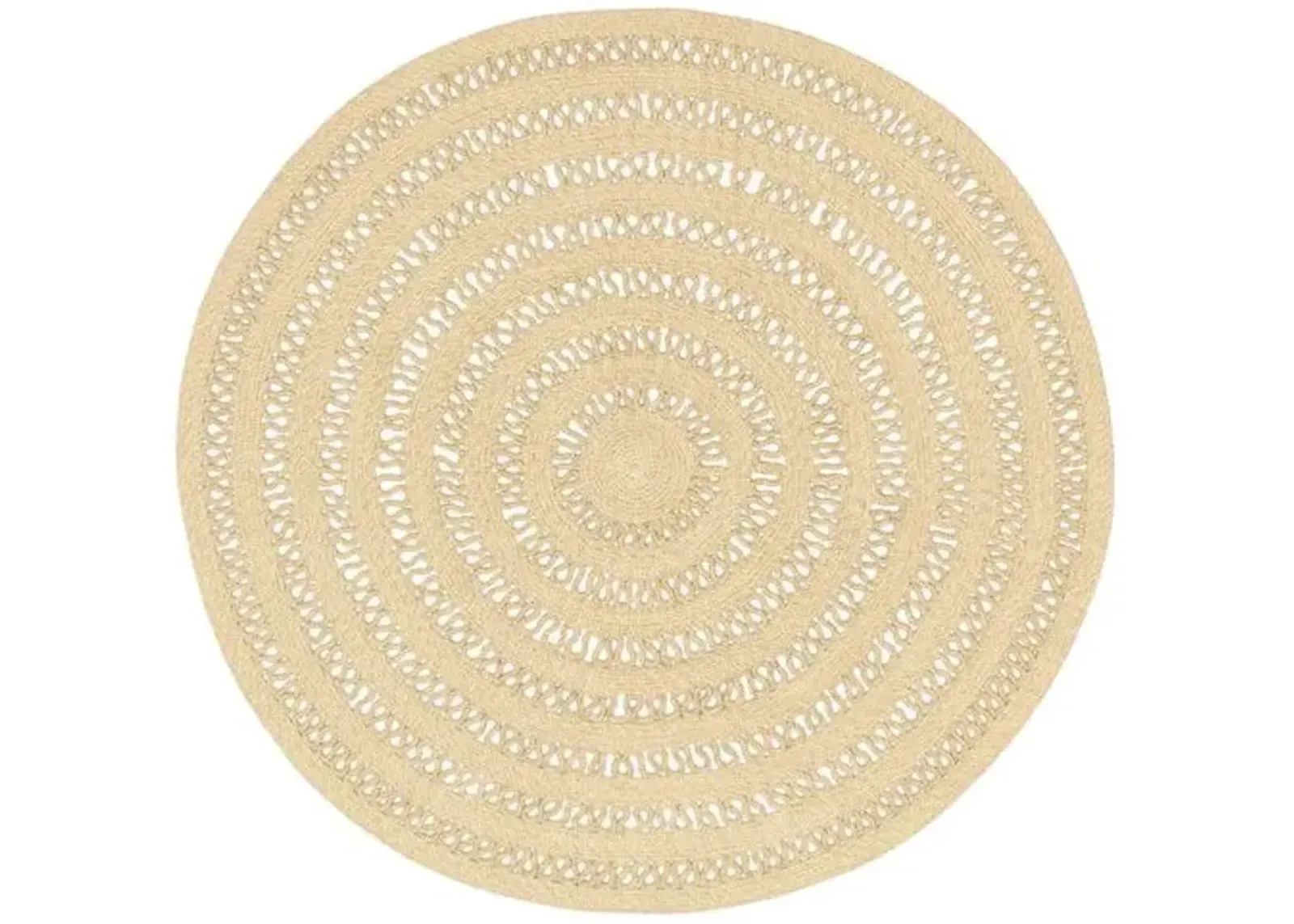 Bowline Round Rug - DASH & ALBERT - Handcrafted - Beige - Beige