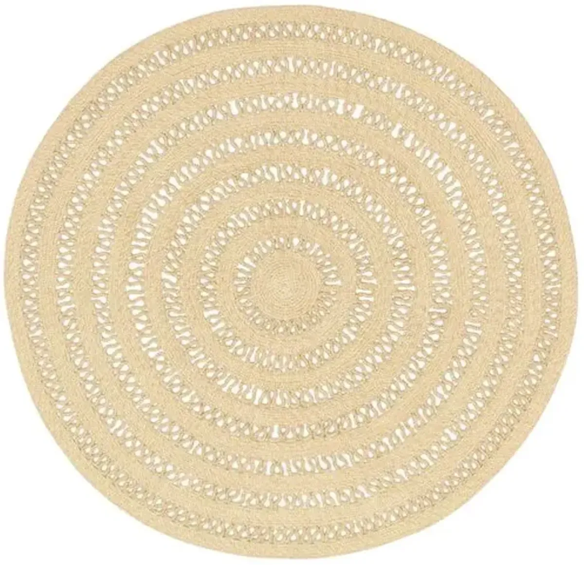 Bowline Round Rug - DASH & ALBERT - Handcrafted - Beige - Beige