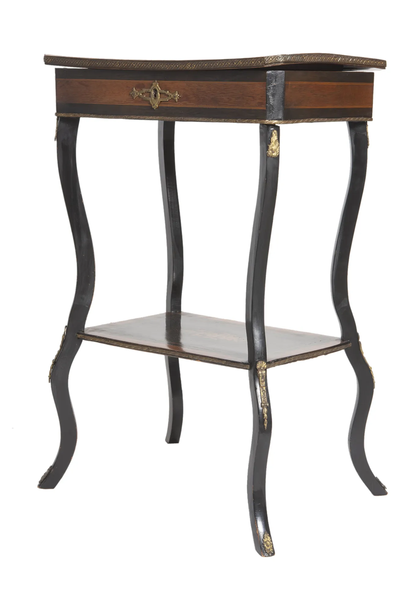 Dressing Table with Locked Compartment - Fleur de Lex Antiques - Black