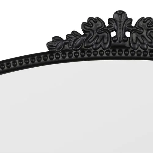 Bridgitte Ornate Floor Mirror - Antiqued Black