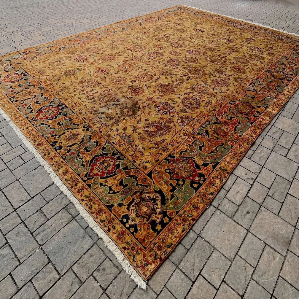 Large Paisley And Floral Persian Rug - Vermilion Designs - Brown - Brown