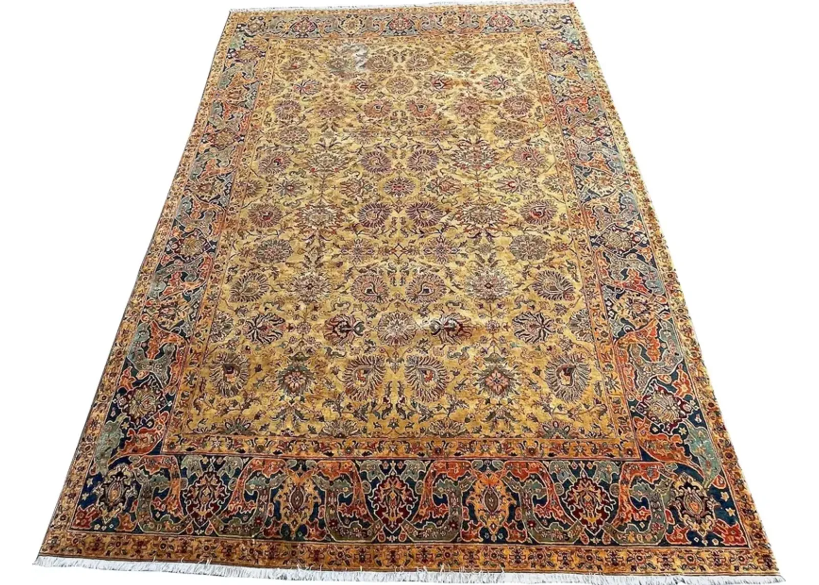 Large Paisley And Floral Persian Rug - Vermilion Designs - Brown - Brown