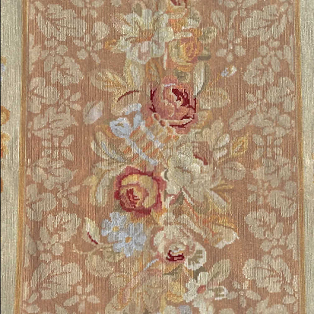 Vintage 4x6 Floral Rug - Vermilion Designs - Beige - Beige