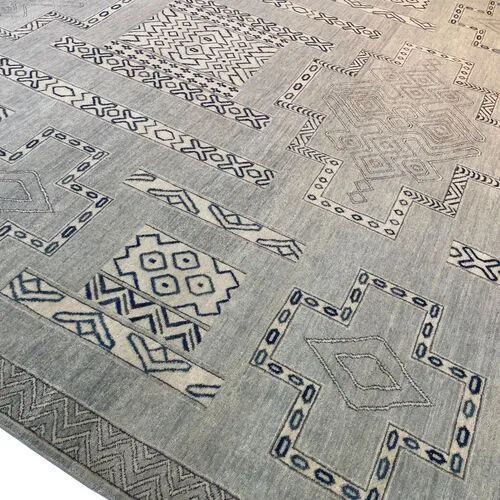 9'x12' Alina Rug - Silver Blue - F.J. Kashanian - Blue