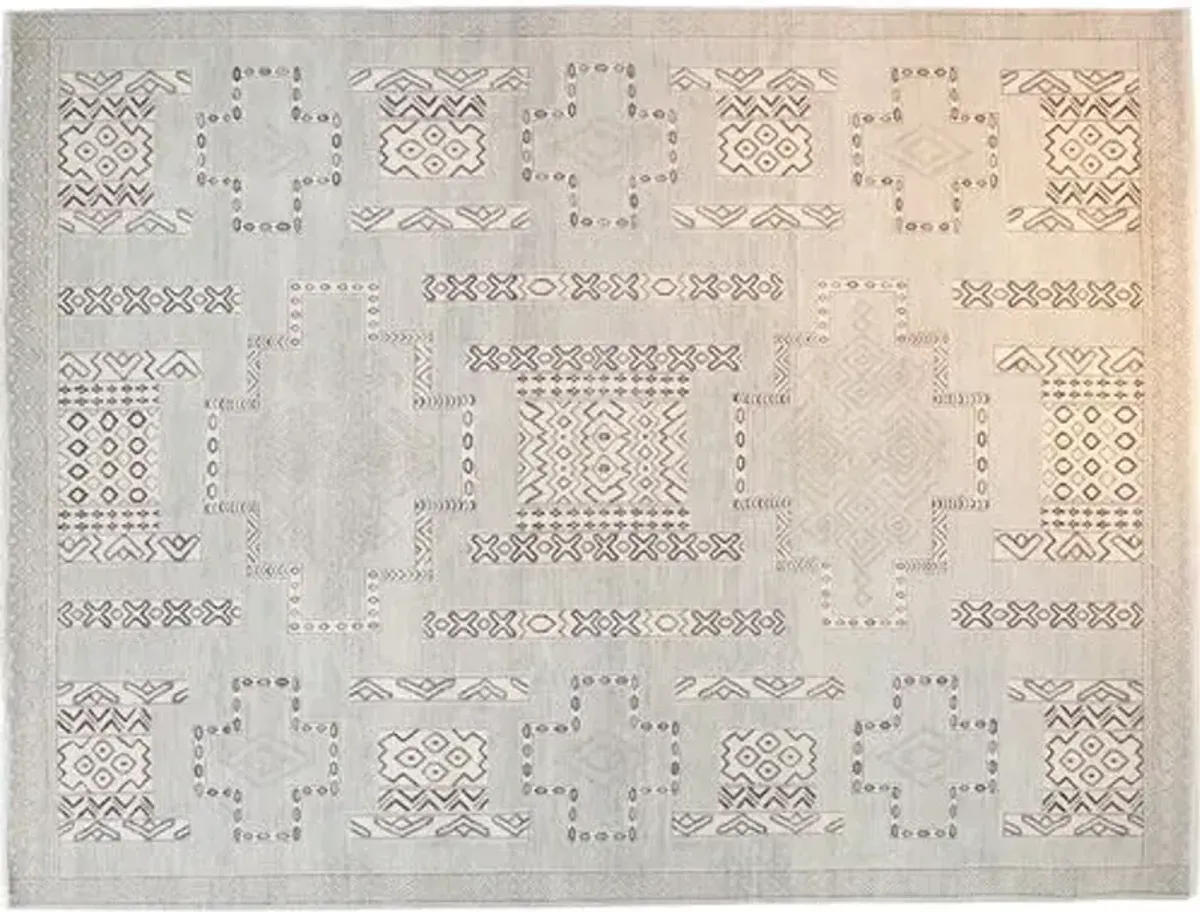 9'x12' Alina Rug - Silver Blue - F.J. Kashanian - Blue