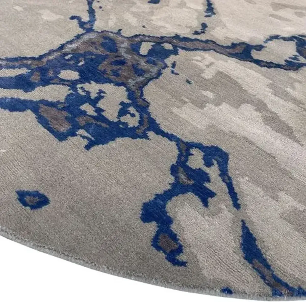 8'x8' Diamond Rug - Gray/Blue - F.J. Kashanian - Gray