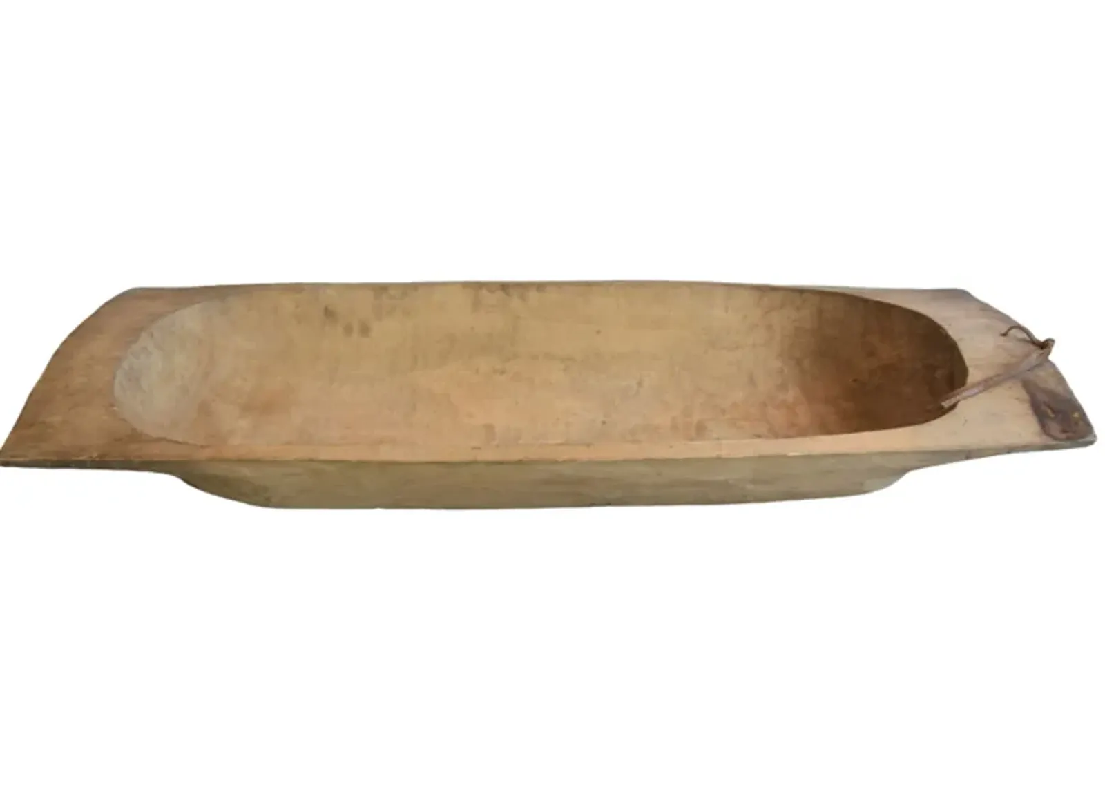 European Carved Harvest Dough Bowl - Brown