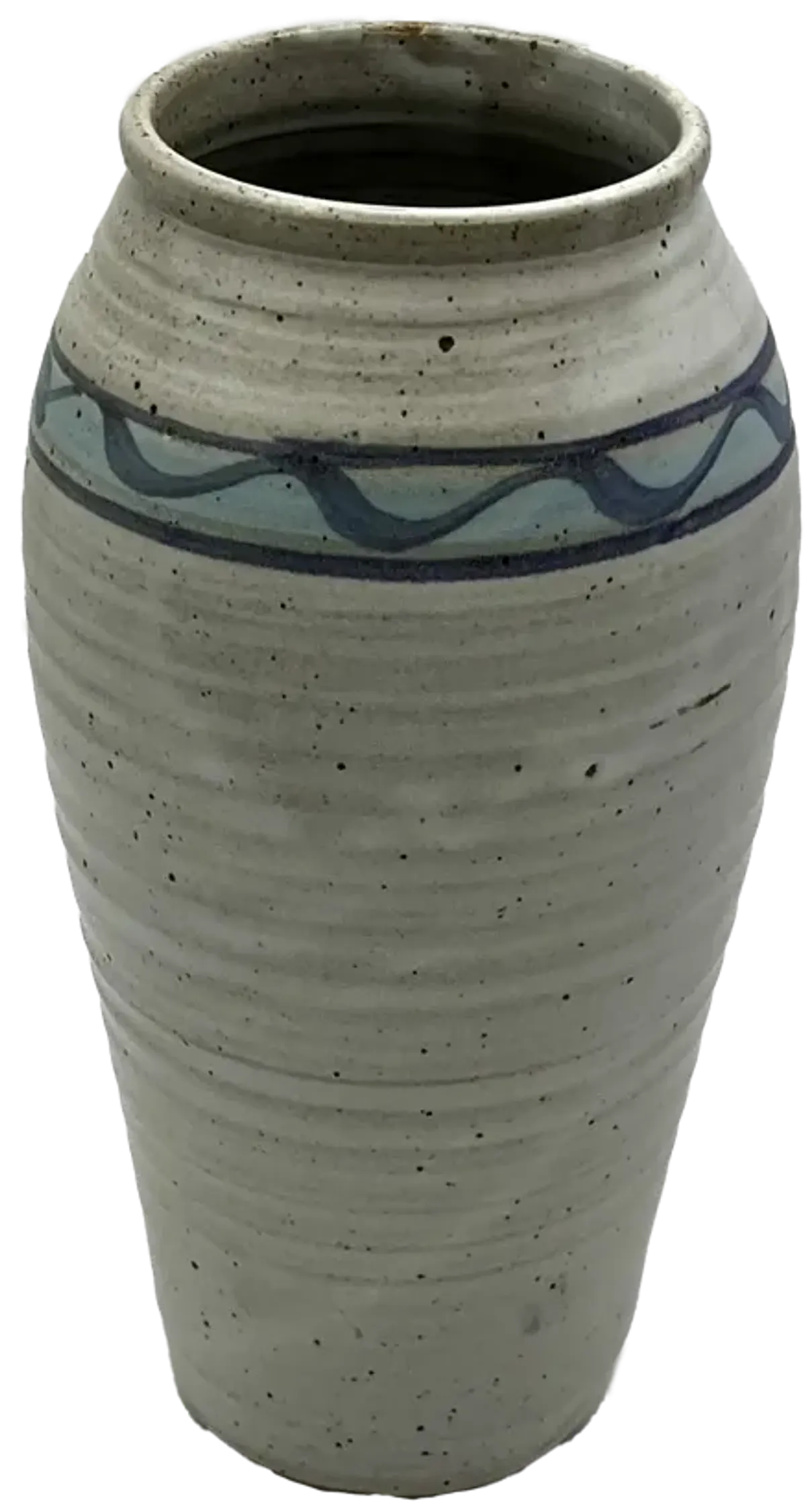 1970s Studio Pottery Speckled Vase - Pilar Collection - Gray