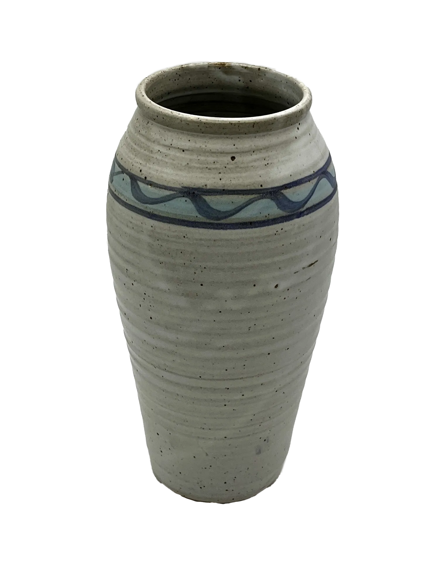 1970s Studio Pottery Speckled Vase - Pilar Collection - Gray