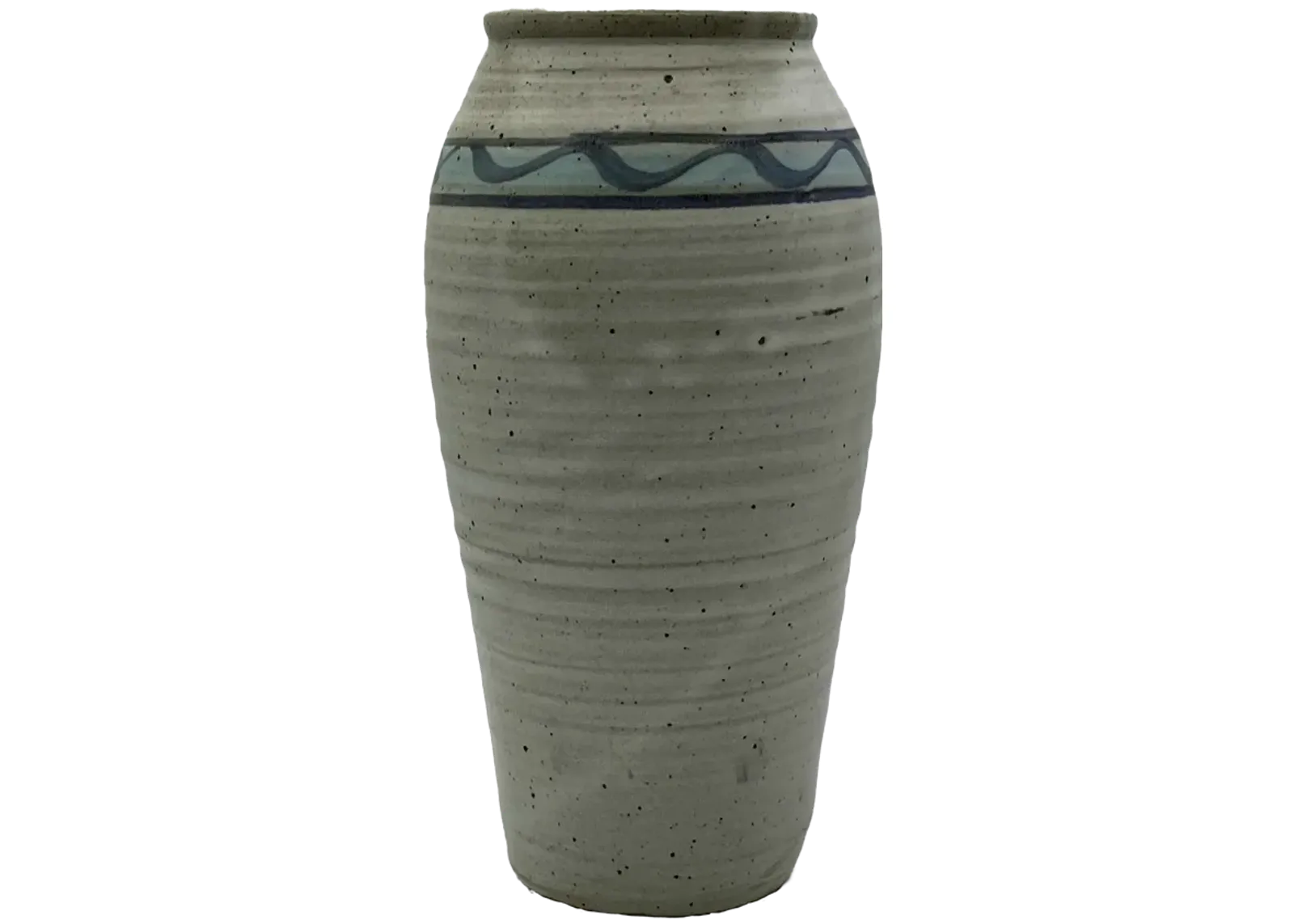 1970s Studio Pottery Speckled Vase - Pilar Collection - Gray