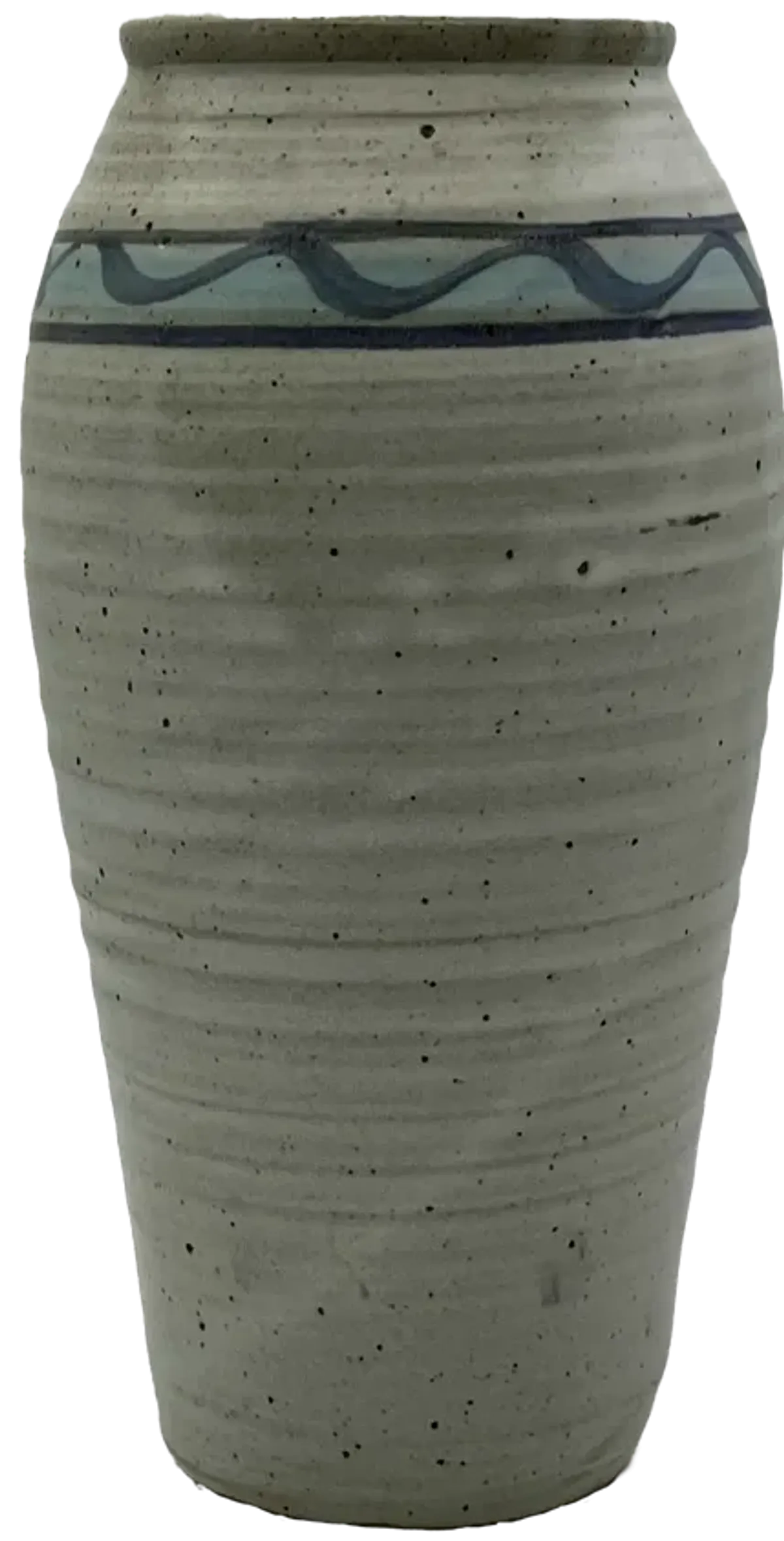 1970s Studio Pottery Speckled Vase - Pilar Collection - Gray