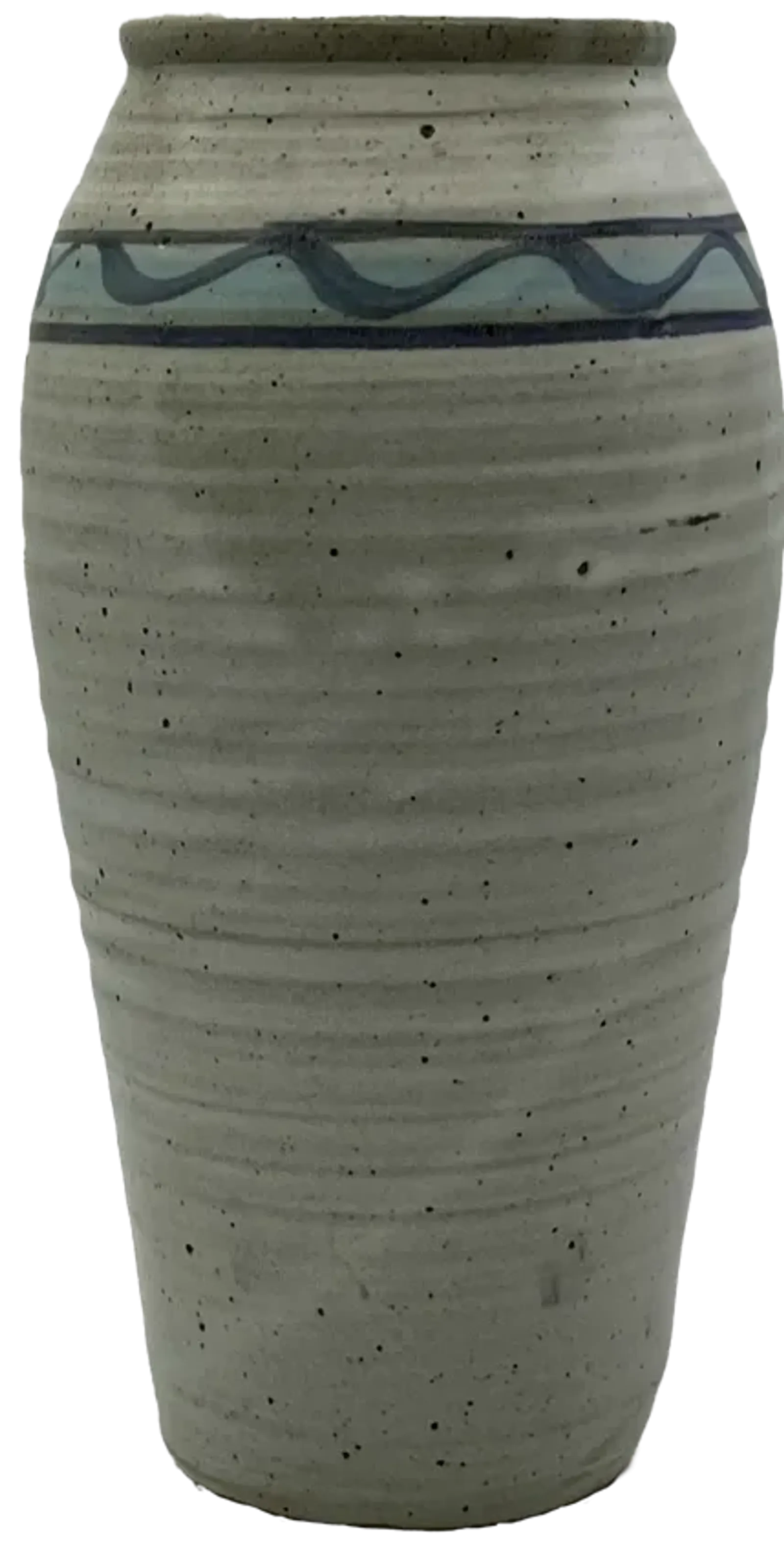 1970s Studio Pottery Speckled Vase - Pilar Collection - Gray