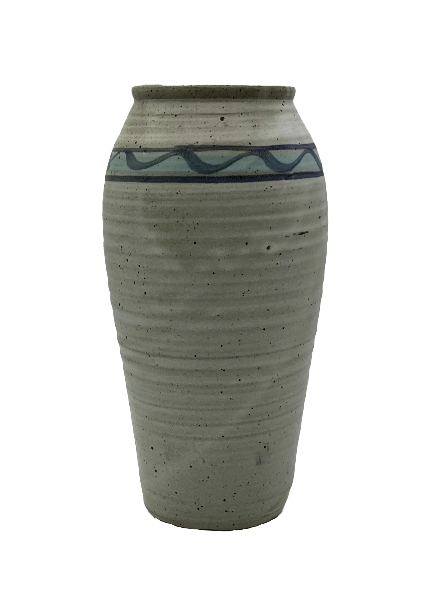 1970s Studio Pottery Speckled Vase - Pilar Collection - Gray