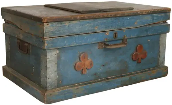 Primitive Blue Blanket Chest - Interesting Things